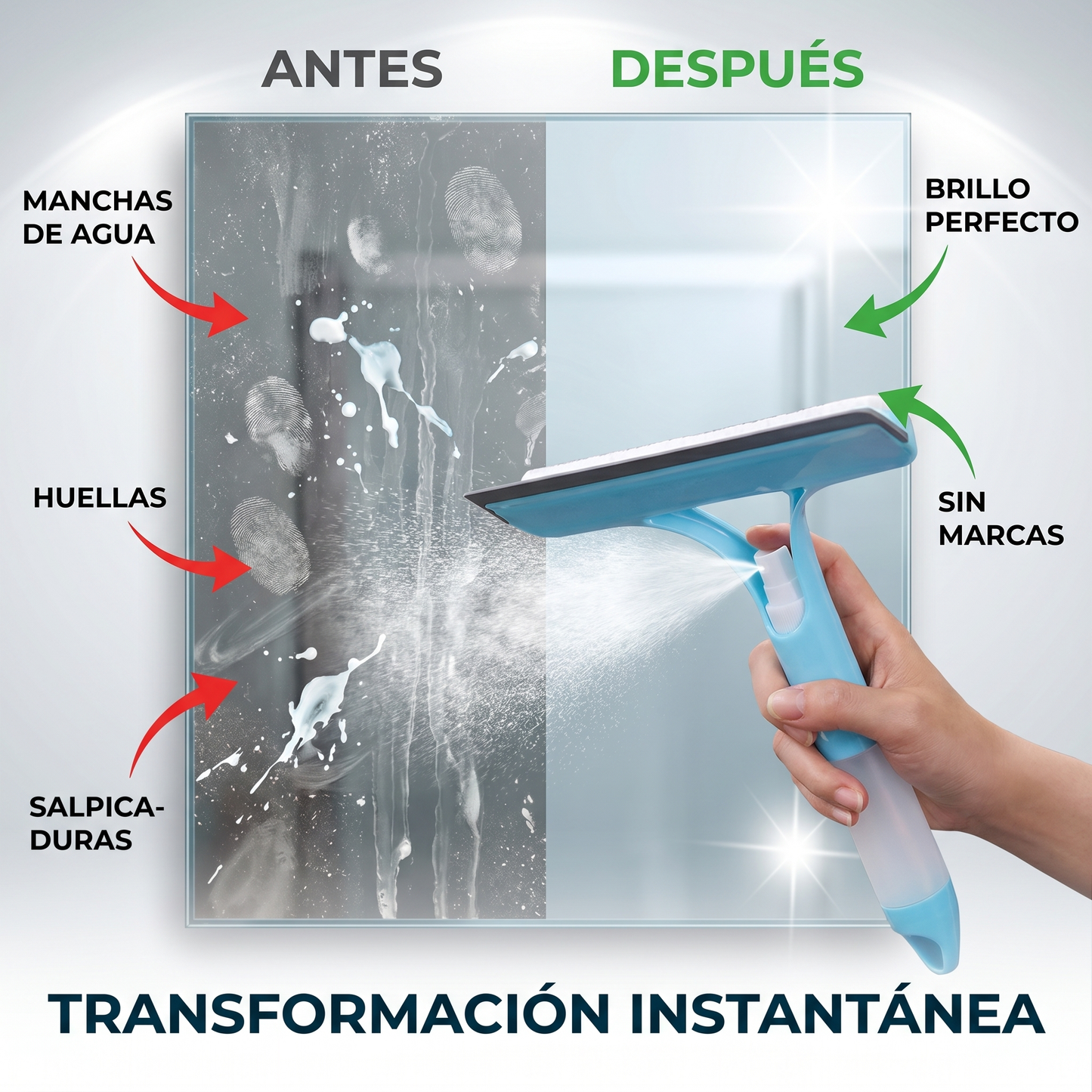 Limpiador de vidrio con pulverizador