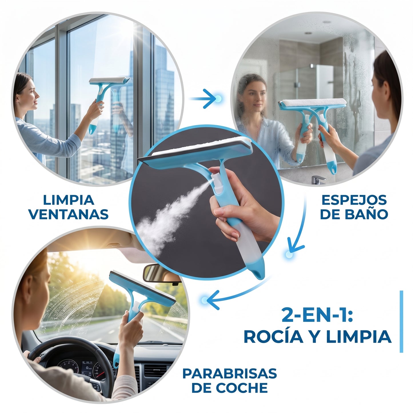 Limpiador de vidrio con pulverizador